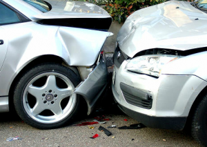 crumpled cars after crash in Ventura County