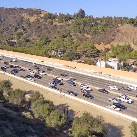 Cars driving in Oxnard, California