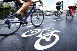 Bicycle Accident Lawyer Ventura, CA - Bike lane with bike riders